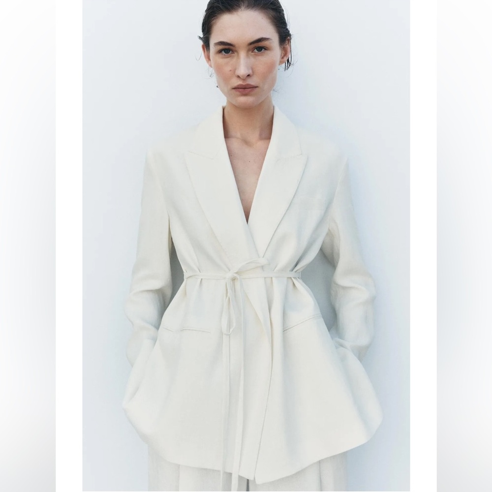 ZARA Linen Blend Blazer